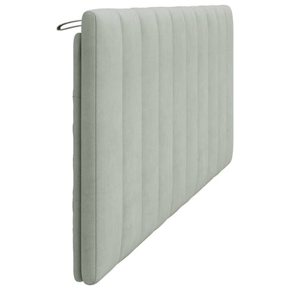 Hoofdbordkussen Velvet 200 cm Lichtgrijs