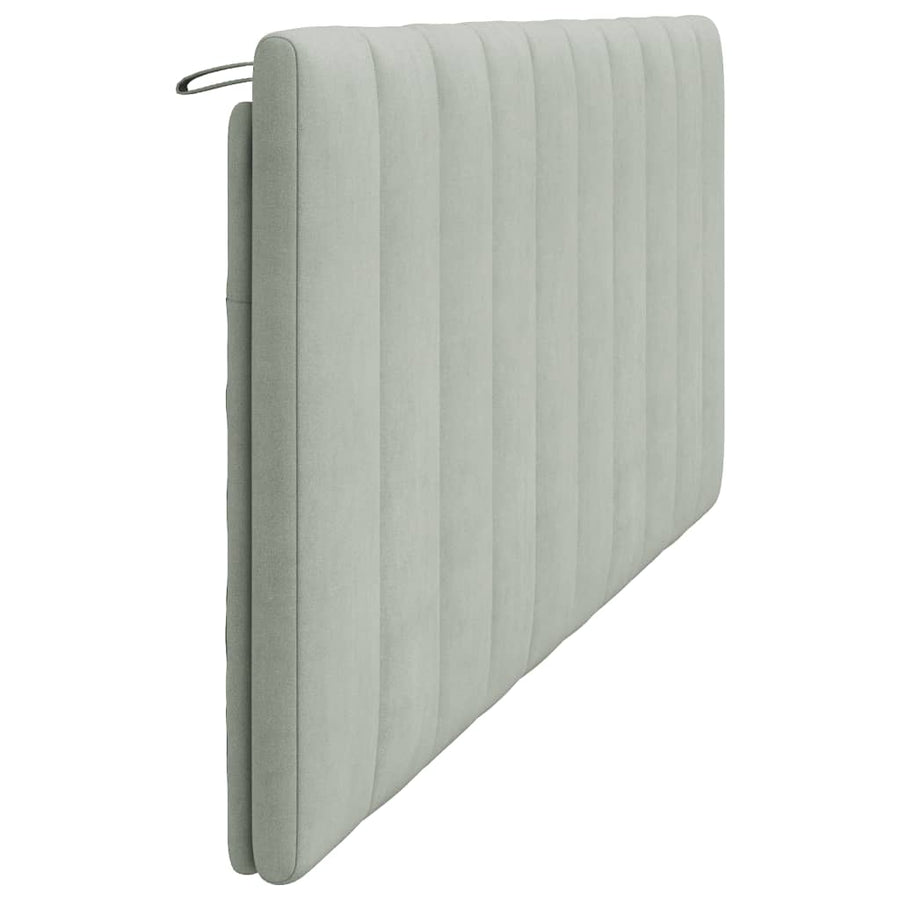 Hoofdbordkussen Velvet 200 cm Lichtgrijs
