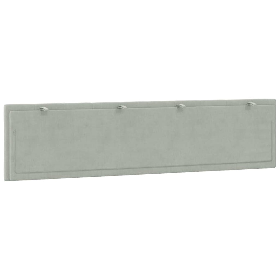 Hoofdbordkussen Velvet 200 cm Lichtgrijs