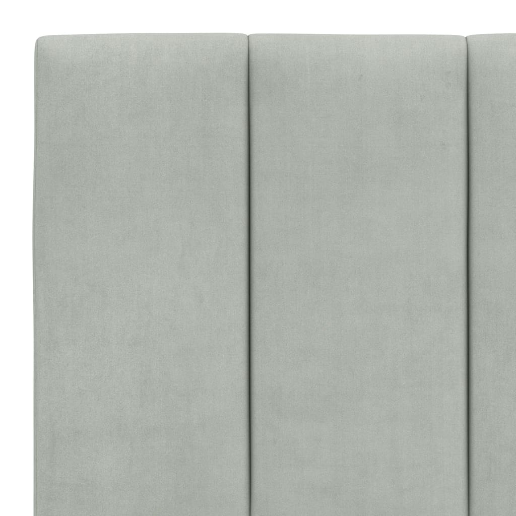 Hoofdbordkussen Velvet 200 cm Lichtgrijs