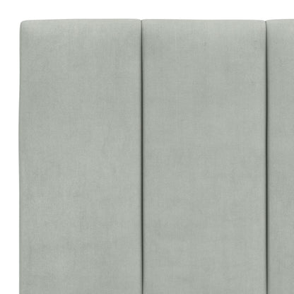 Hoofdbordkussen Velvet 200 cm Lichtgrijs