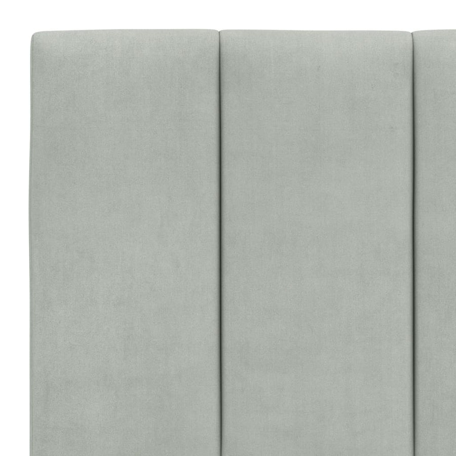 Hoofdbordkussen Velvet 200 cm Lichtgrijs