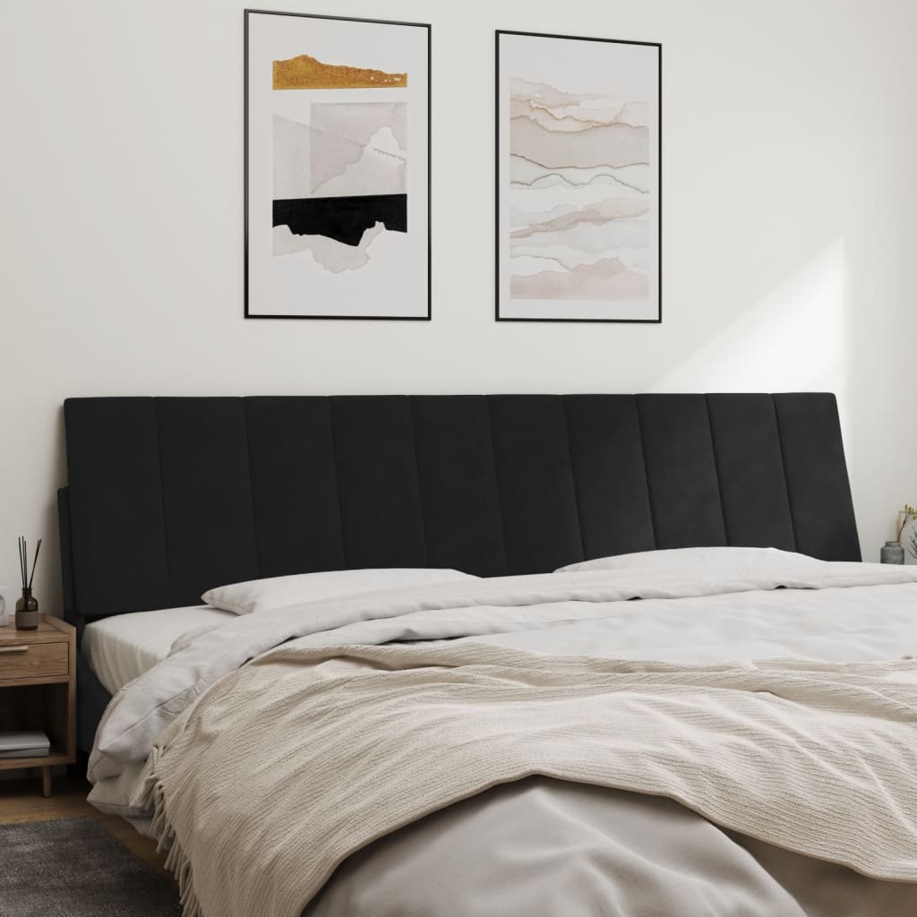 Hoofdbordkussen 200 Cm Fluweel Zwart