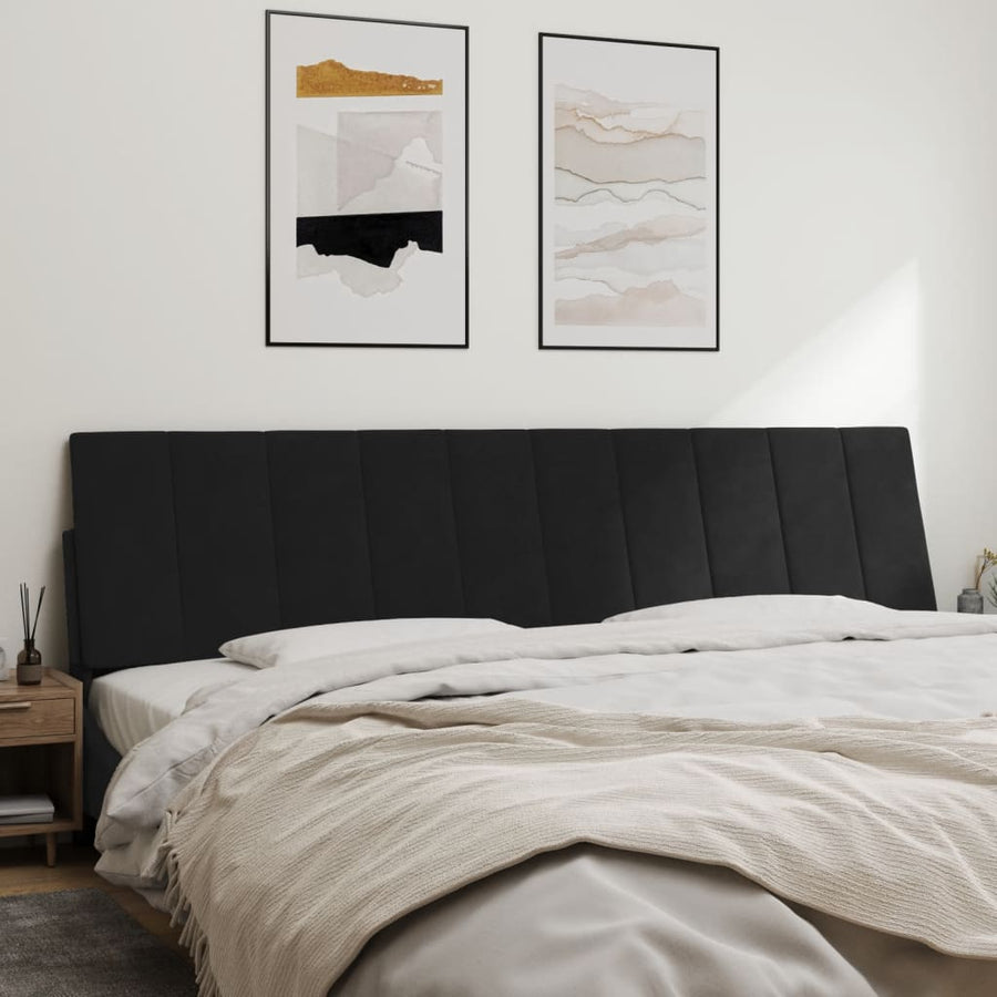 Hoofdbordkussen 200 Cm Fluweel Zwart