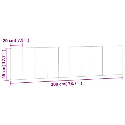 Hoofdbordkussen 200 Cm Fluweel Zwart