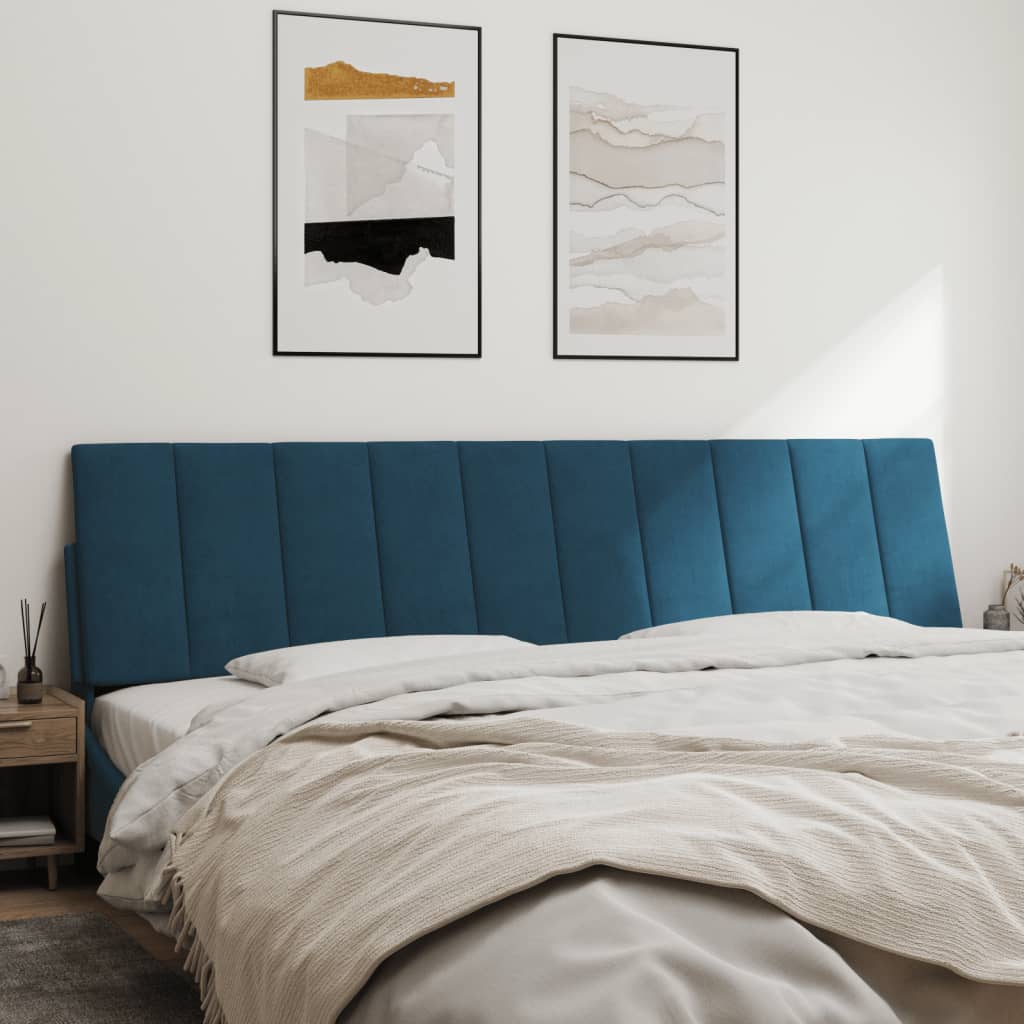 Hoofdbordkussen Fluweel 200 cm Blauw