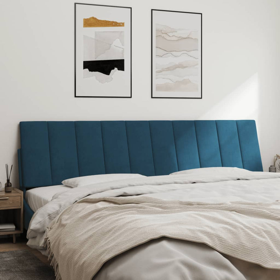 Hoofdbordkussen Fluweel 200 cm Blauw