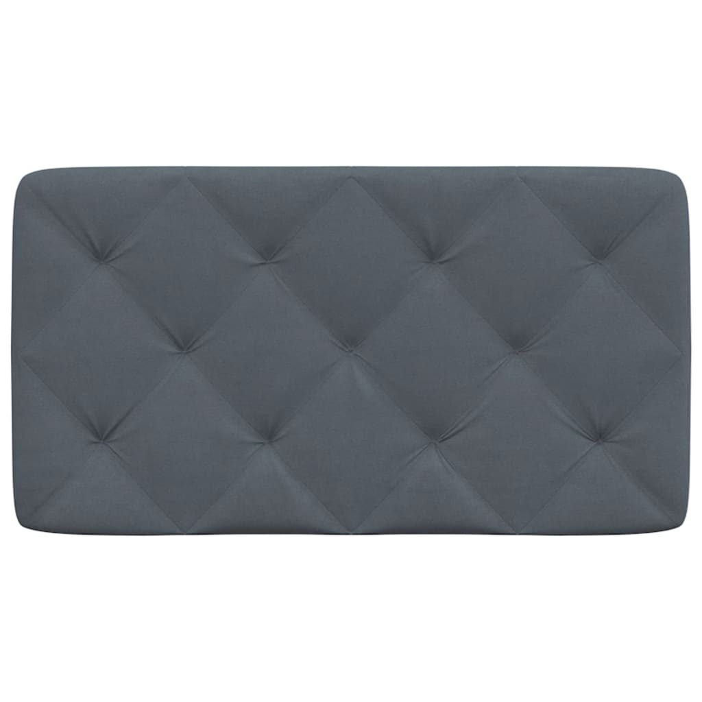 Hoofdbordkussen 80 cm fluweel donkergrijs