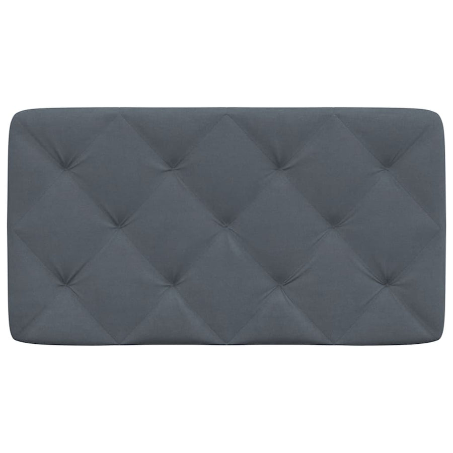 Hoofdbordkussen 80 cm fluweel donkergrijs