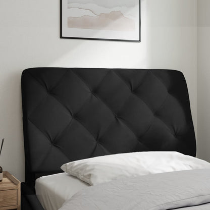 Hoofdbordkussen 80 cm fluweel zwart