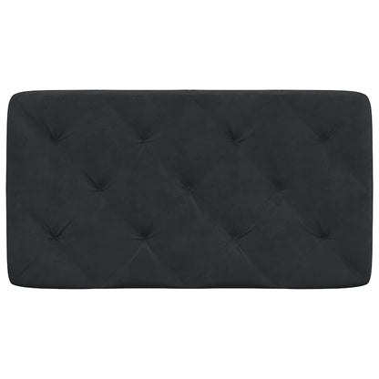 Hoofdbordkussen 80 cm fluweel zwart