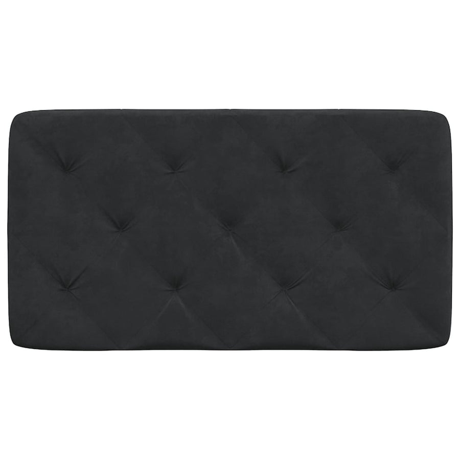 Hoofdbordkussen 80 cm fluweel zwart