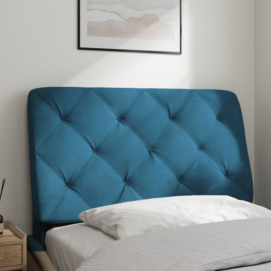 Hoofdbordkussen 80 cm fluweel blauw