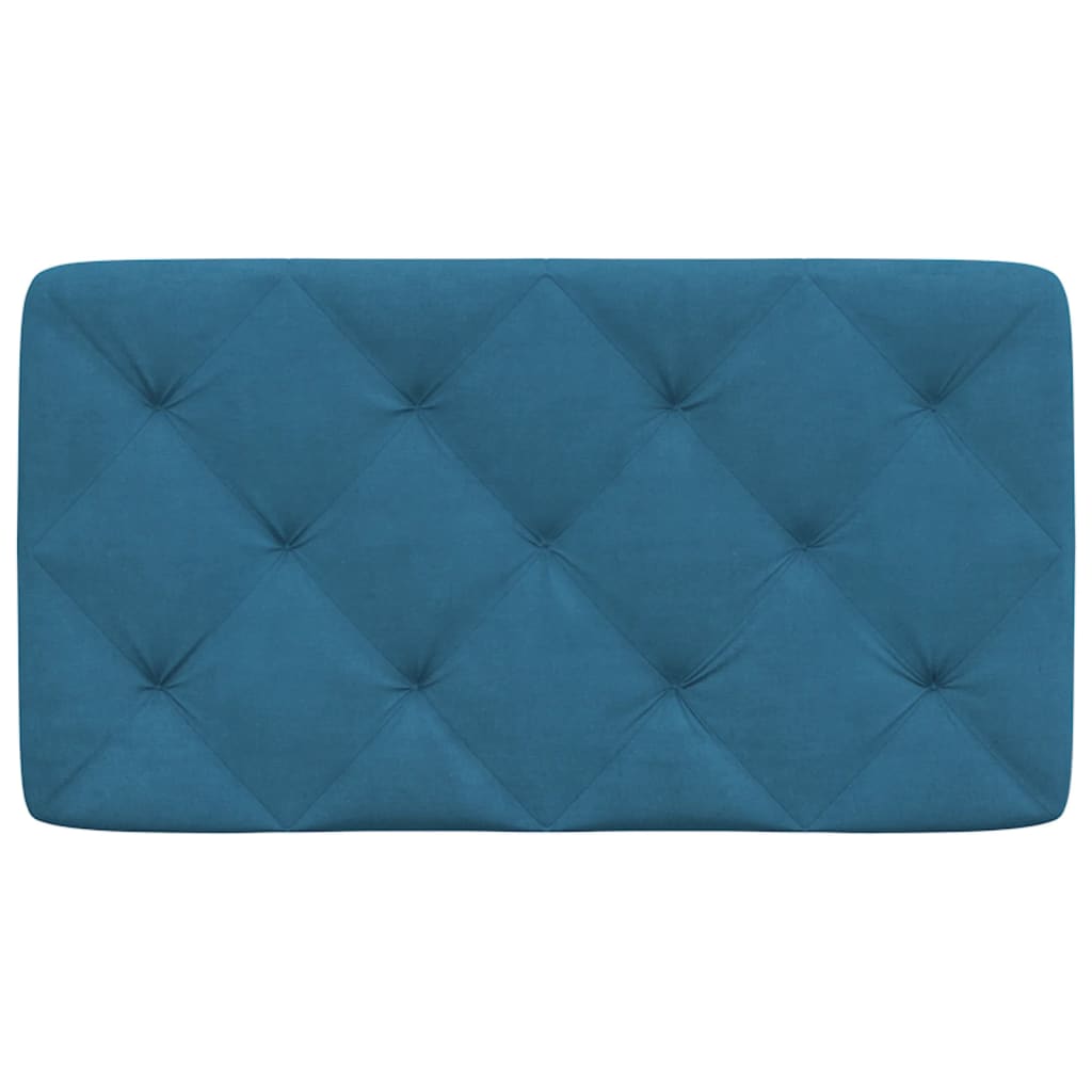 Hoofdbordkussen 80 cm fluweel blauw