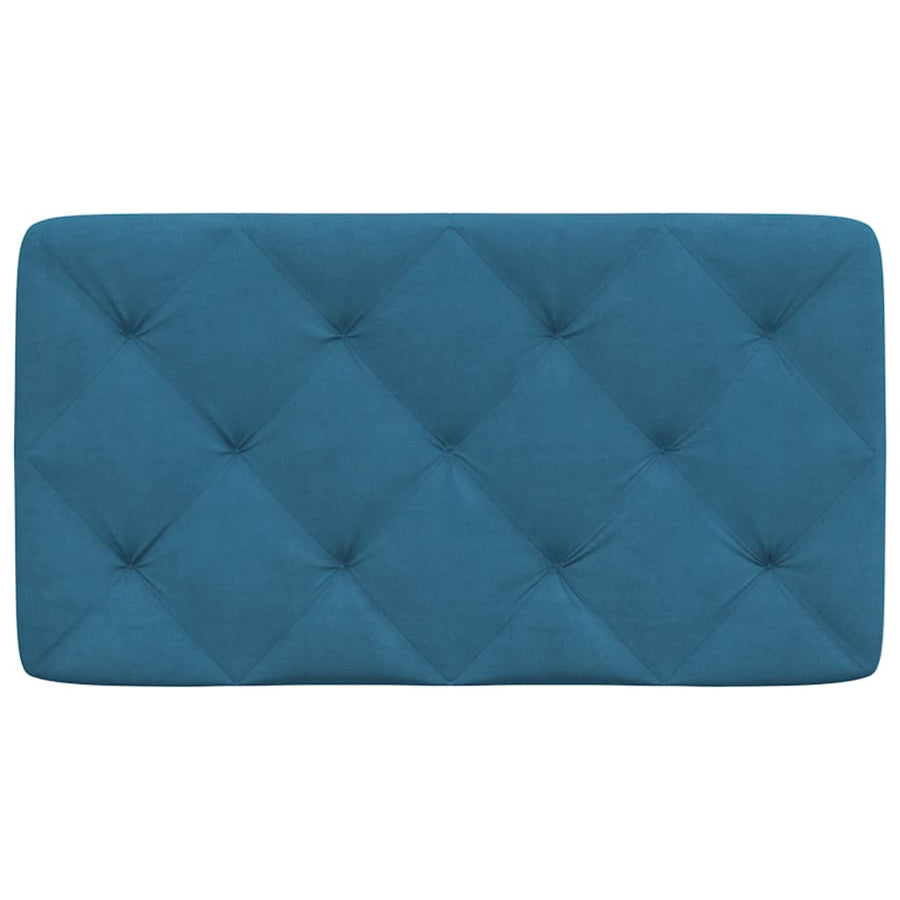 Hoofdbordkussen 80 cm fluweel blauw