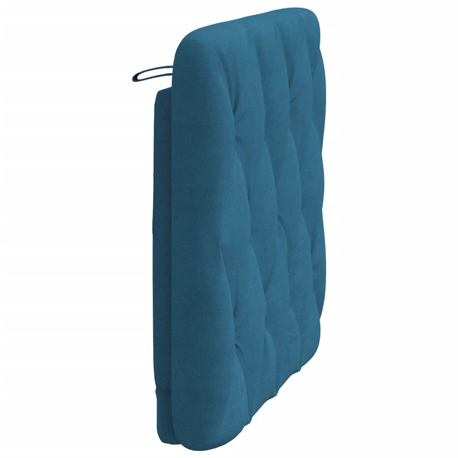 Hoofdbordkussen 80 cm fluweel blauw