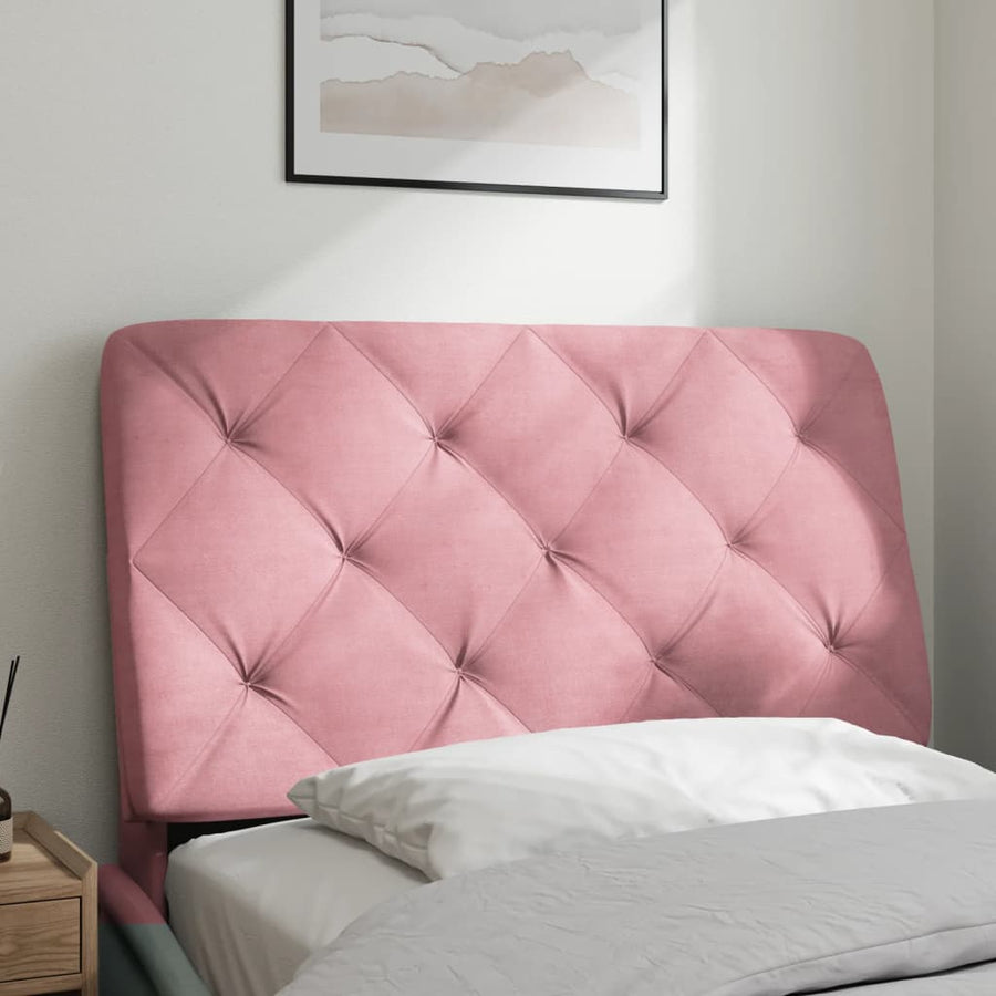 Hoofdbordkussen 80 cm fluweel roze