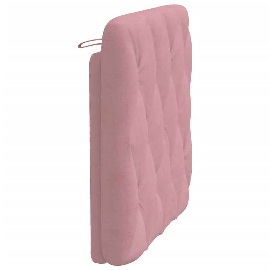 Hoofdbordkussen 80 cm fluweel roze