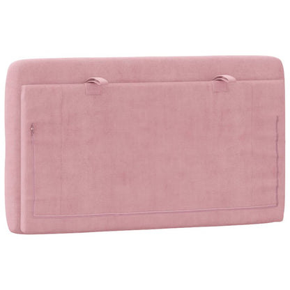 Hoofdbordkussen 80 cm fluweel roze