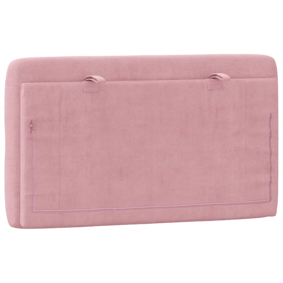 Hoofdbordkussen 80 cm fluweel roze