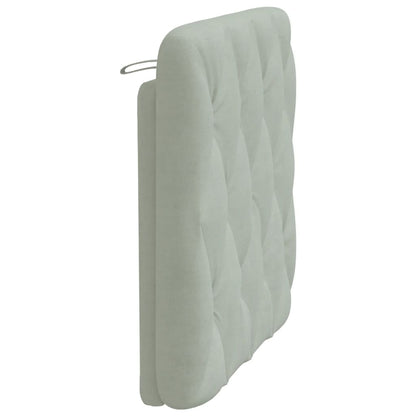 Hoofdbordkussen 90 cm velvet lichtgrijs