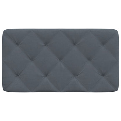 Hoofdbordkussen 90 cm fluweel donkergrijs