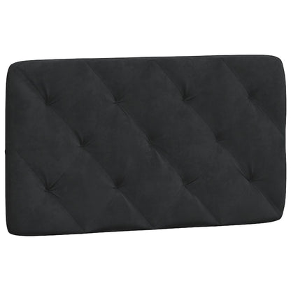 Hoofdbordkussen 90 cm fluweel zwart