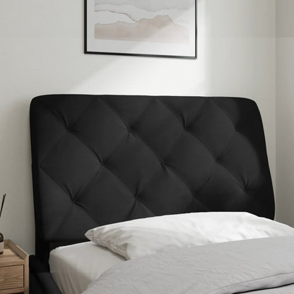 Hoofdbordkussen 90 cm fluweel zwart