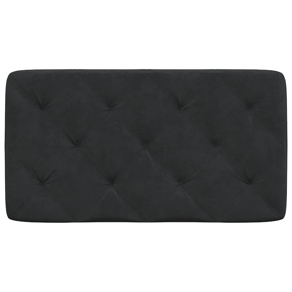 Hoofdbordkussen 90 cm fluweel zwart