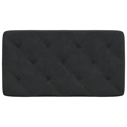 Hoofdbordkussen 90 cm fluweel zwart