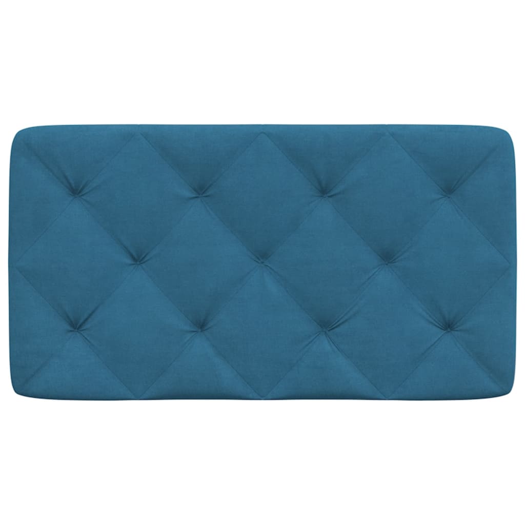 Hoofdbordkussen 90 cm fluweel blauw