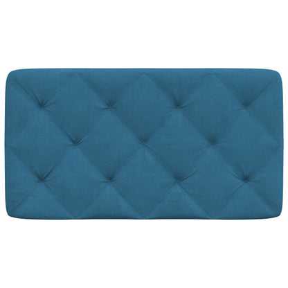 Hoofdbordkussen 90 cm fluweel blauw