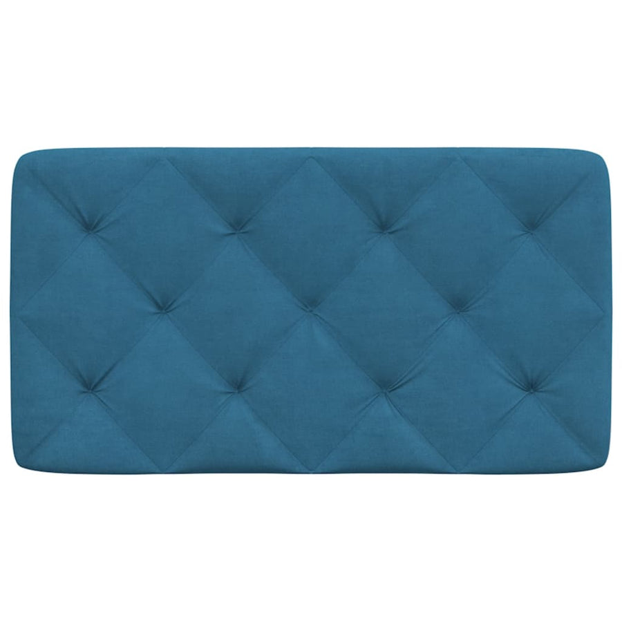Hoofdbordkussen 90 cm fluweel blauw