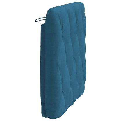 Hoofdbordkussen 90 cm fluweel blauw