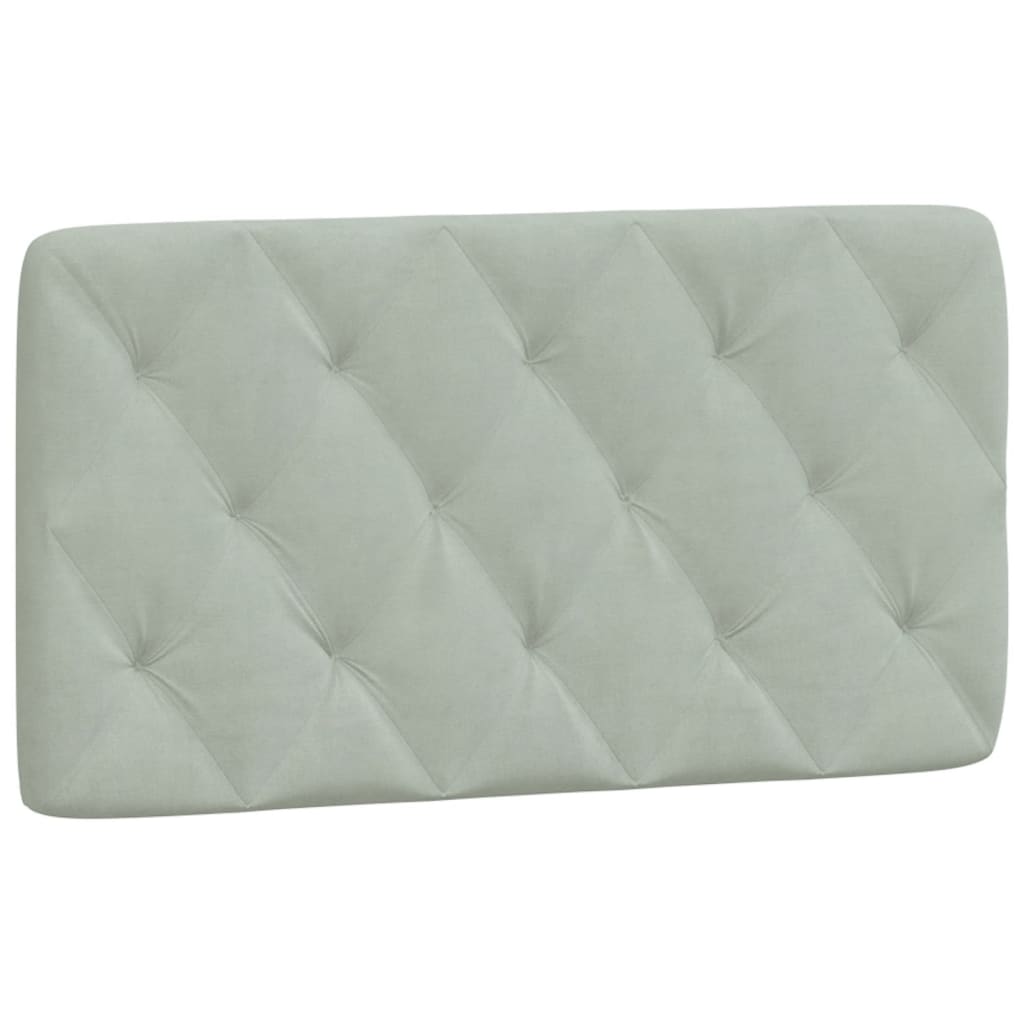 Hoofdbordkussen 100 cm velvet lichtgrijs