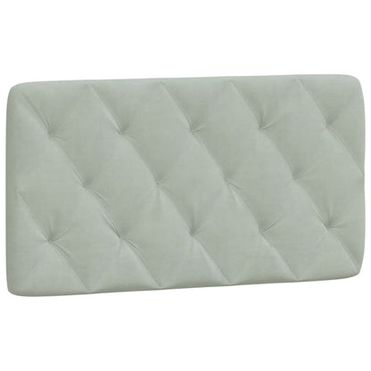 Hoofdbordkussen 100 cm velvet lichtgrijs