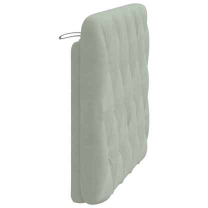 Hoofdbordkussen 100 cm velvet lichtgrijs