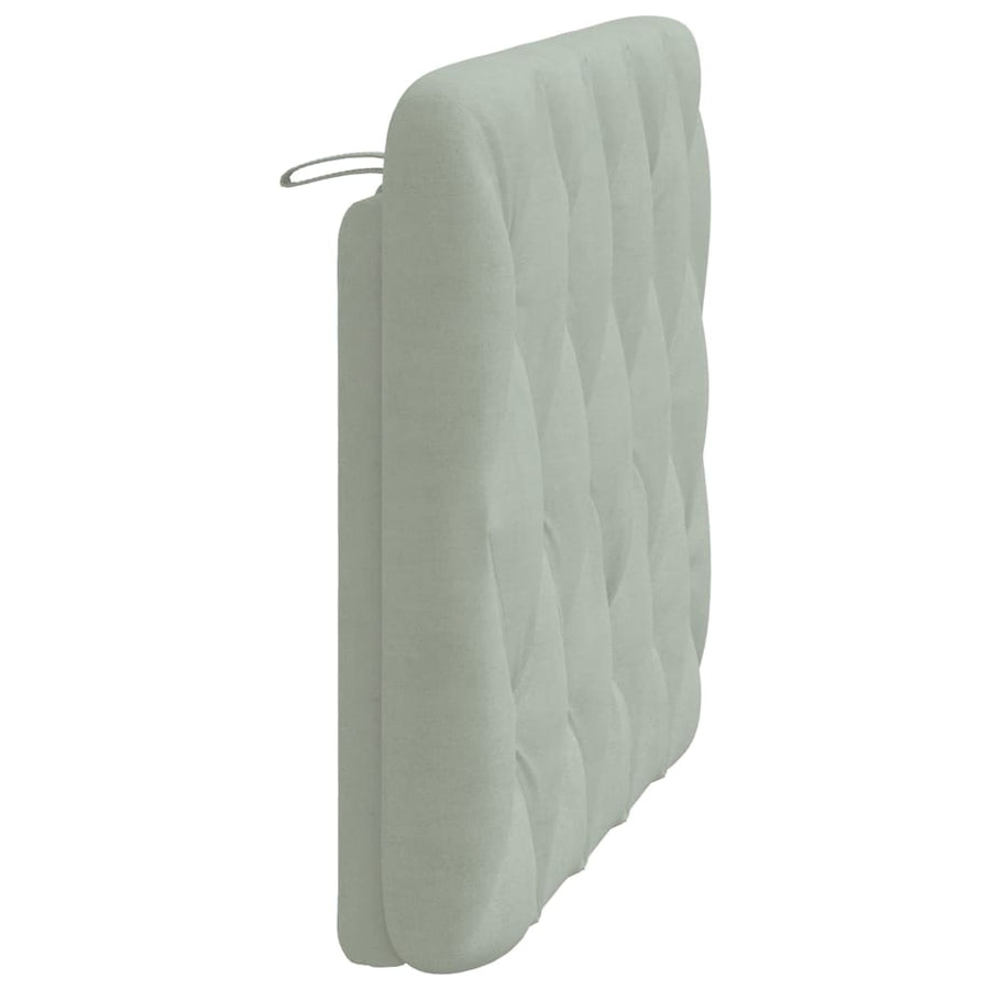 Hoofdbordkussen 100 cm velvet lichtgrijs