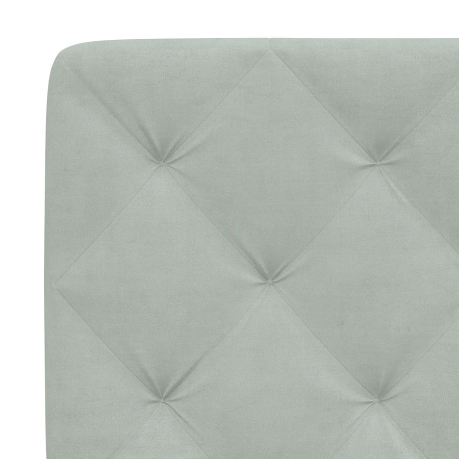 Hoofdbordkussen 100 cm velvet lichtgrijs