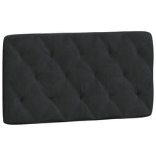 Hoofdbordkussen 100 cm fluweel zwart