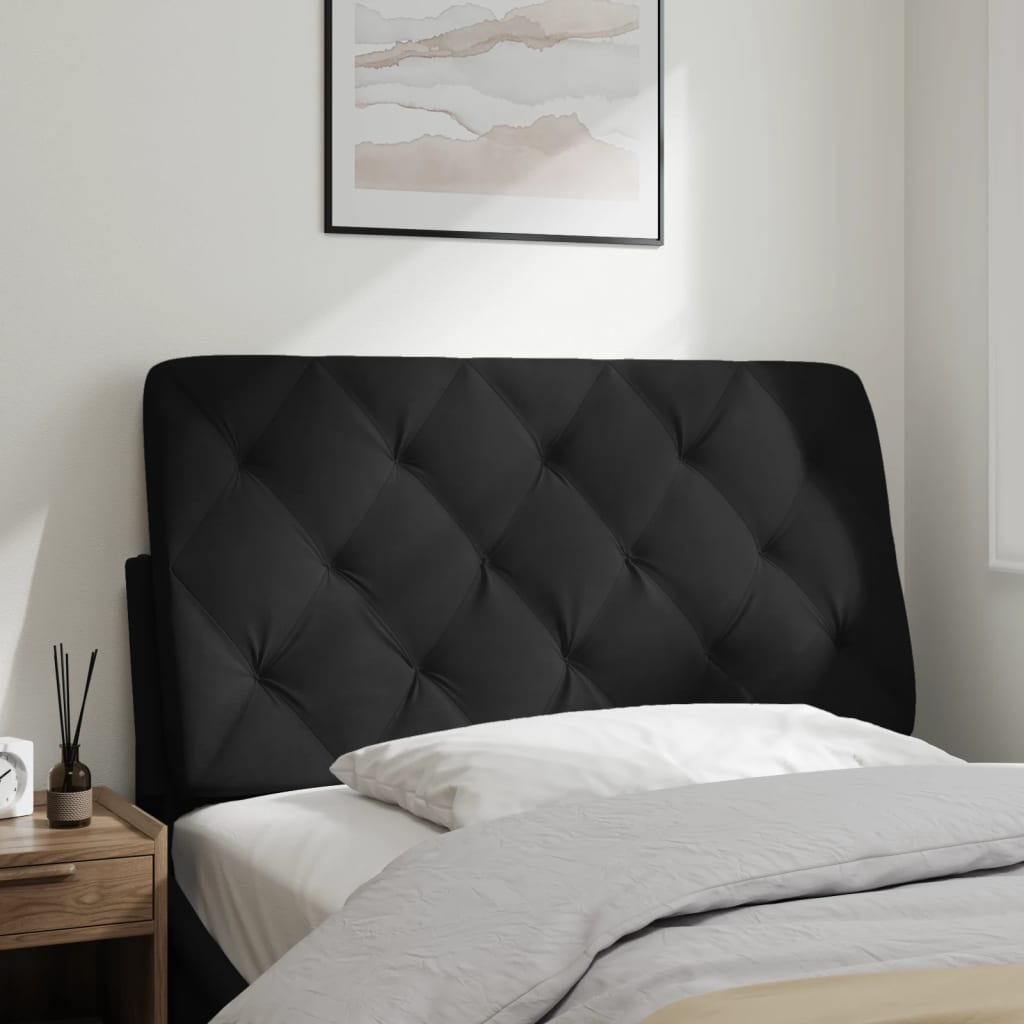 Hoofdbordkussen 100 cm fluweel zwart