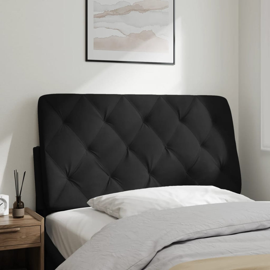 Hoofdbordkussen 100 cm fluweel zwart