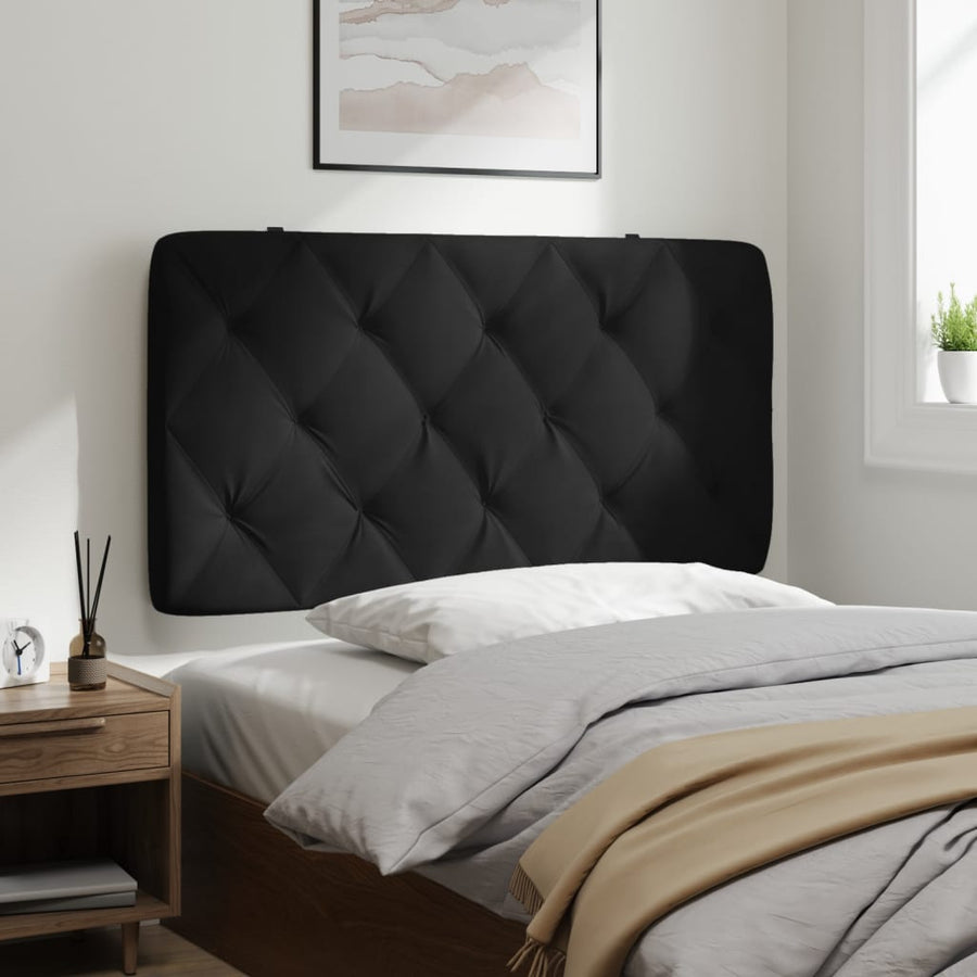 Hoofdbordkussen 100 cm fluweel zwart