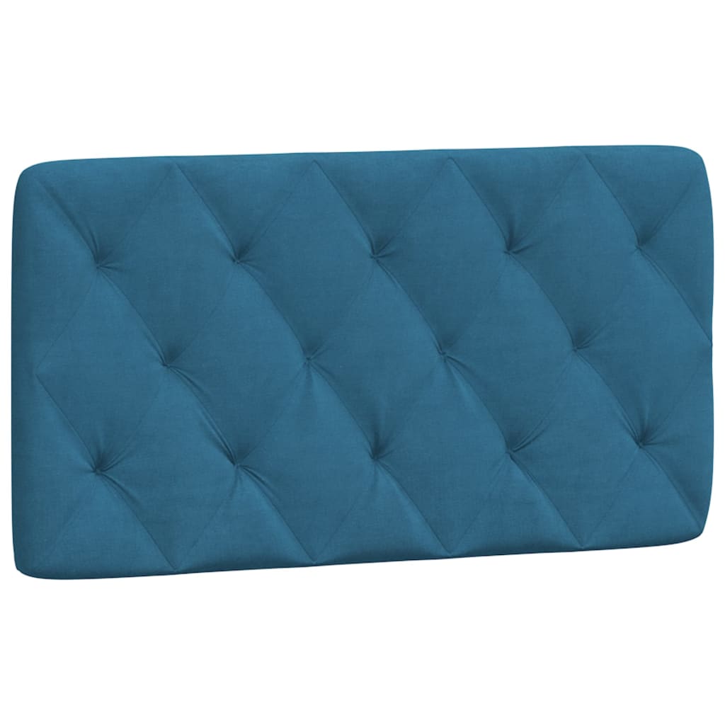 Hoofdbordkussen 100 cm fluweel blauw