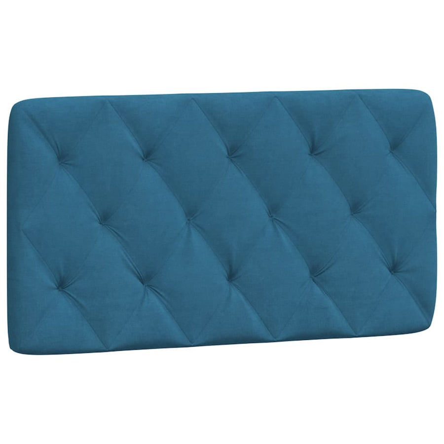 Hoofdbordkussen 100 cm fluweel blauw