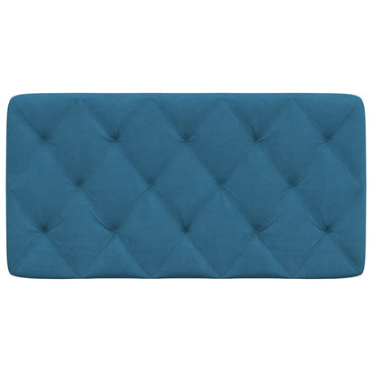 Hoofdbordkussen 100 cm fluweel blauw