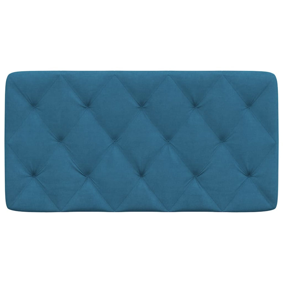 Hoofdbordkussen 100 cm fluweel blauw