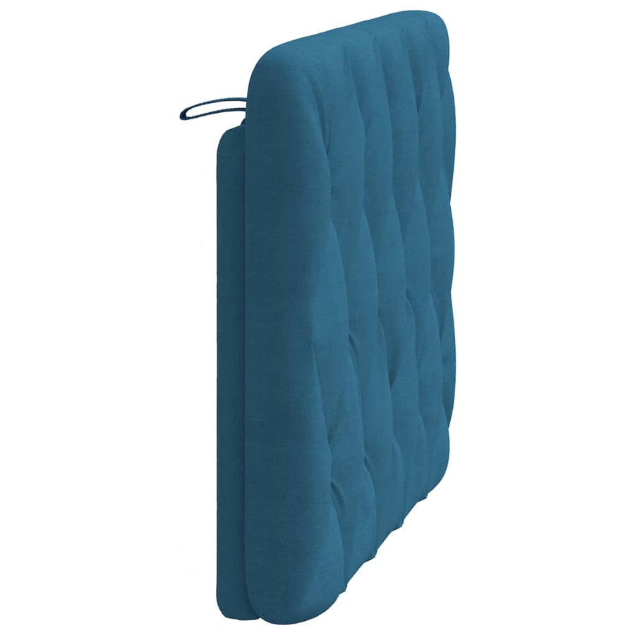 Hoofdbordkussen 100 cm fluweel blauw