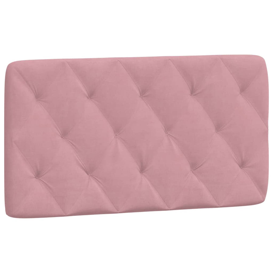 Hoofdbordkussen 100 cm fluweel roze