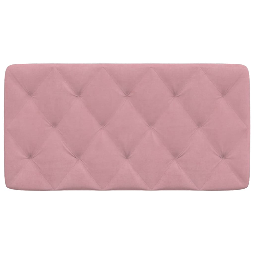 Hoofdbordkussen 100 cm fluweel roze